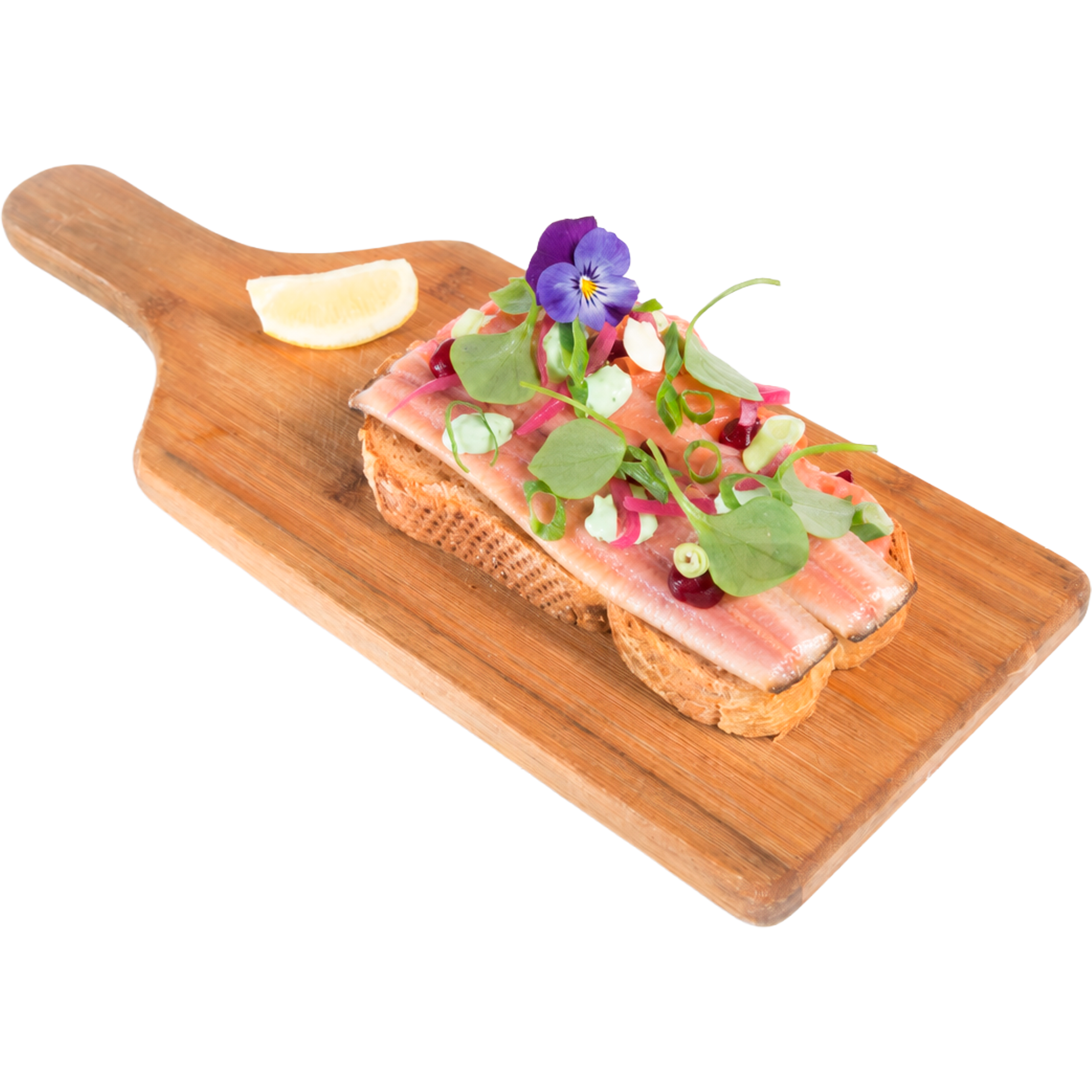 Toast met gerookte paling